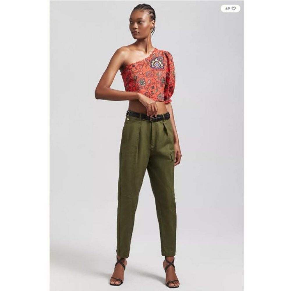 FARM Rio Red One-Shoulder Printed Crop Top - Picture 4 of 5